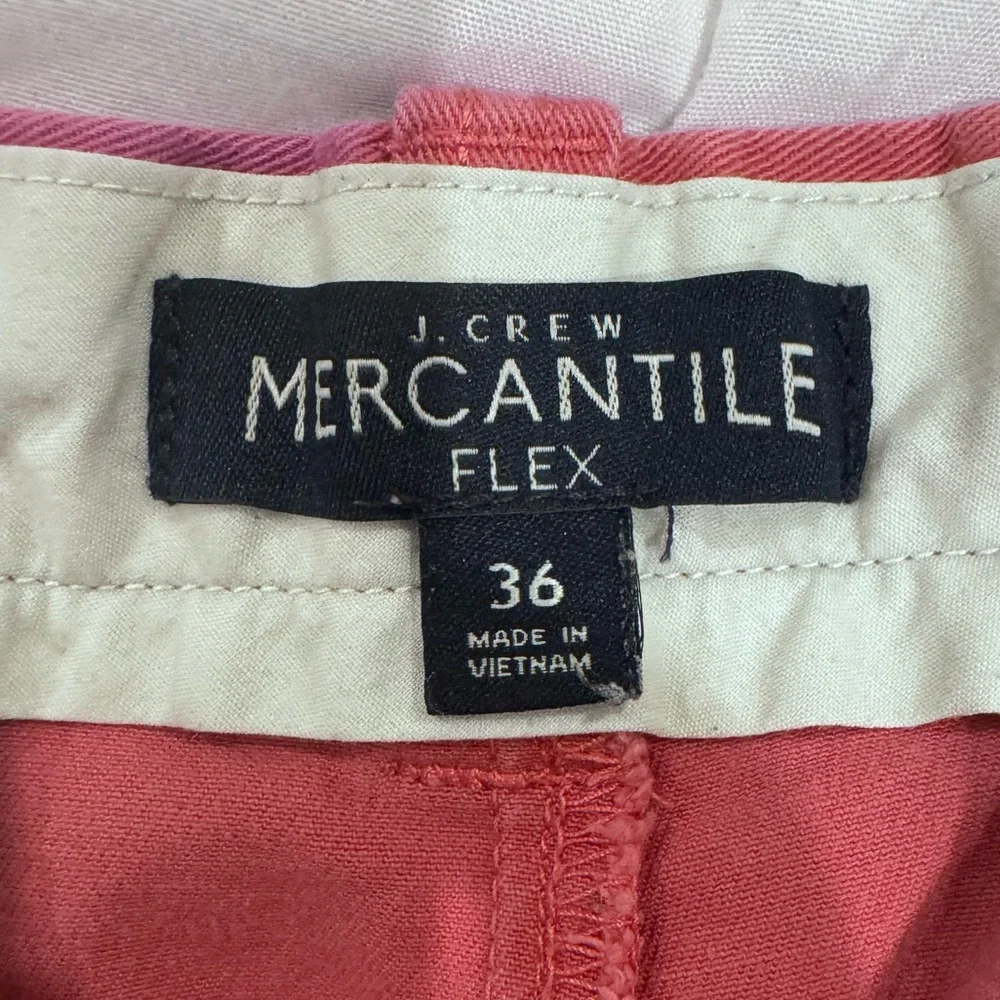 J Crew Mercantile Flex Chino‎ Shorts Mens 36 Pink Twill Flat Front Casual